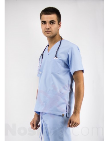 męska bluza medyczna Steven Pro jasno niebieska